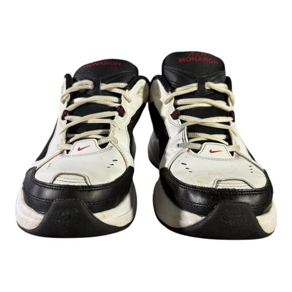 Nike Mens Air Monarch IV 415445-101 White Red Casual Shoes Sneakers Size 11 - Picture 2 of 8